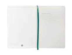 Carnet fermeture elastique antartik notes couverture souple a5 ligne 100 feuilles 80gr fsc coloris vert paon