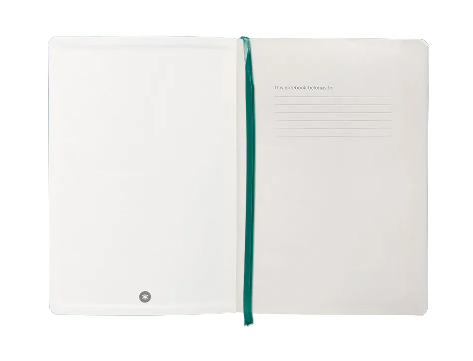 Carnet fermeture elastique antartik notes couverture souple a5 ligne 100 feuilles 80gr fsc coloris vert paon