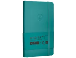 Carnet fermeture elastique antartik notes couverture souple a6 papier uni ivoire 100 feuilles 80gr fsc vert paon