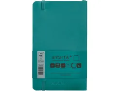 Carnet fermeture elastique antartik notes couverture souple a6 papier uni ivoire 100 feuilles 80gr fsc vert paon