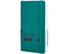 Carnet fermeture elastique antartik notes couverture souple a6 papier uni ivoire 100 feuilles 80gr fsc vert paon