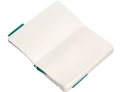 Carnet fermeture elastique antartik notes couverture souple a6 papier uni ivoire 100 feuilles 80gr fsc vert paon
