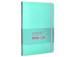 Carnet fermeture elastique rose antartik notes couverture rigide a5 papier uni ivoire 100 feuilles 80gr fsc turquoise