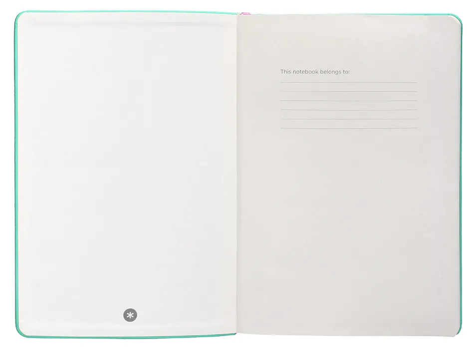 Carnet fermeture elastique rose antartik notes couverture rigide a5 papier uni ivoire 100 feuilles 80gr fsc turquoise