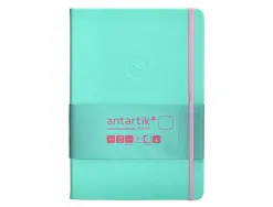Carnet fermeture elastique rose antartik notes couverture rigide a5 papier uni ivoire 100 feuilles 80gr fsc turquoise