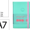 Carnet fermeture elastique rose antartik notes couverture rigide a7 papier uni ivoire 80 feuilles 80gr fsc turquoise