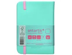 Carnet fermeture elastique rose antartik notes couverture rigide a7 papier uni ivoire 80 feuilles 80gr fsc turquoise