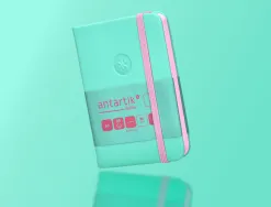 Carnet fermeture elastique rose antartik notes couverture rigide a7 papier uni ivoire 80 feuilles 80gr fsc turquoise