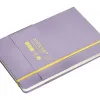 Carnet fermeture elastique jaune antartik notes couverture rigide a5 ligne 100 feuilles 80gr fsc coloris lilas
