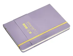 Carnet fermeture elastique jaune antartik notes couverture rigide a5 ligne 100 feuilles 80gr fsc coloris lilas