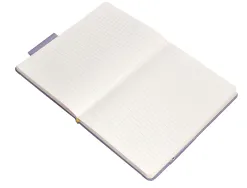 Carnet fermeture elastique jaune antartik notes couverture rigide a5 ligne 100 feuilles 80gr fsc coloris lilas