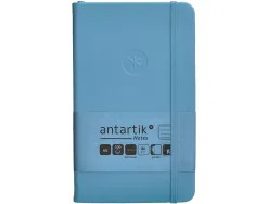 Carnet fermeture elastique antartik notes couverture rigide a6 ligne 100 feuilles 80gr fsc coloris bleu ciel