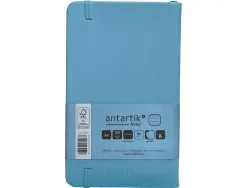 Carnet fermeture elastique antartik notes couverture rigide a6 ligne 100 feuilles 80gr fsc coloris bleu ciel