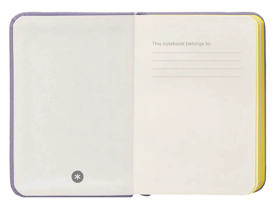 Carnet fermeture elastique jaune antartik notes couverture rigide a7 papier uni ivoire 80 feuilles 80gr fsc lilas