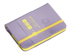 Carnet fermeture elastique jaune antartik notes couverture rigide a7 papier uni ivoire 80 feuilles 80gr fsc lilas