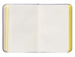 Carnet fermeture elastique jaune antartik notes couverture rigide a7 papier uni ivoire 80 feuilles 80gr fsc lilas