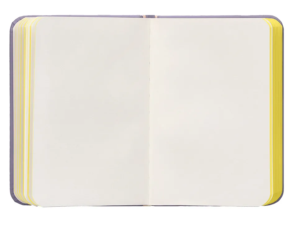 Carnet fermeture elastique jaune antartik notes couverture rigide a7 papier uni ivoire 80 feuilles 80gr fsc lilas