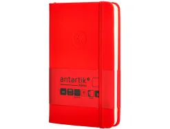 Carnet fermeture elastique antartik notes couverture rigide a6 papier uni ivoire 100 feuilles 80gr fsc coloris rouge