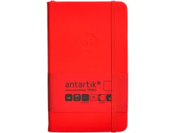 Carnet fermeture elastique antartik notes couverture rigide a6 papier uni ivoire 100 feuilles 80gr fsc coloris rouge
