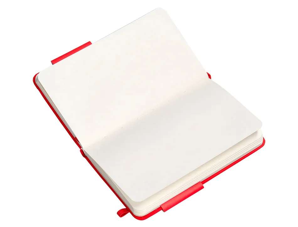Carnet fermeture elastique antartik notes couverture rigide a6 papier uni ivoire 100 feuilles 80gr fsc coloris rouge