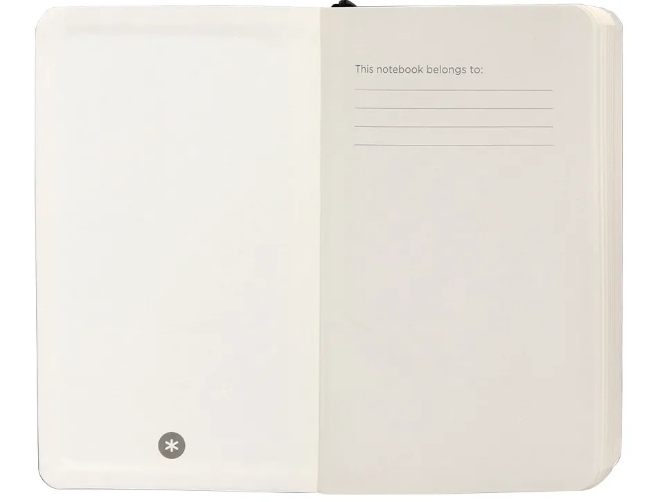 Carnet fermeture elastique antartik notes couverture souple a6 papier uni ivoire 100 feuilles 80gr fsc coloris noir