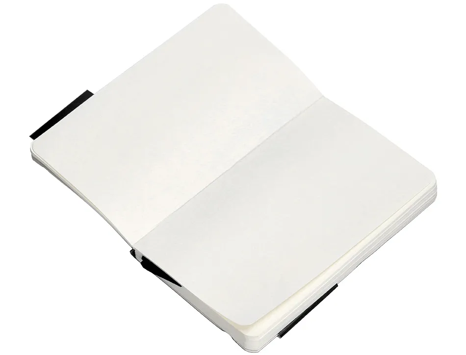Carnet fermeture elastique antartik notes couverture souple a6 papier uni ivoire 100 feuilles 80gr fsc coloris noir