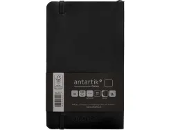 Carnet fermeture elastique antartik notes couverture souple a6 papier uni ivoire 100 feuilles 80gr fsc coloris noir