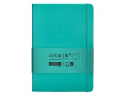 Carnet fermeture elastique antartik notes couverture rigide a5 ligne 100 feuilles 80gr fsc coloris turquoise