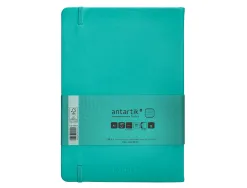 Carnet fermeture elastique antartik notes couverture rigide a5 ligne 100 feuilles 80gr fsc coloris turquoise