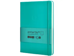 Carnet fermeture elastique antartik notes couverture rigide a5 ligne 100 feuilles 80gr fsc coloris turquoise