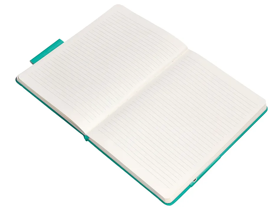 Carnet fermeture elastique antartik notes couverture rigide a5 ligne 100 feuilles 80gr fsc coloris turquoise