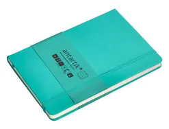 Carnet fermeture elastique antartik notes couverture rigide a5 ligne 100 feuilles 80gr fsc coloris turquoise