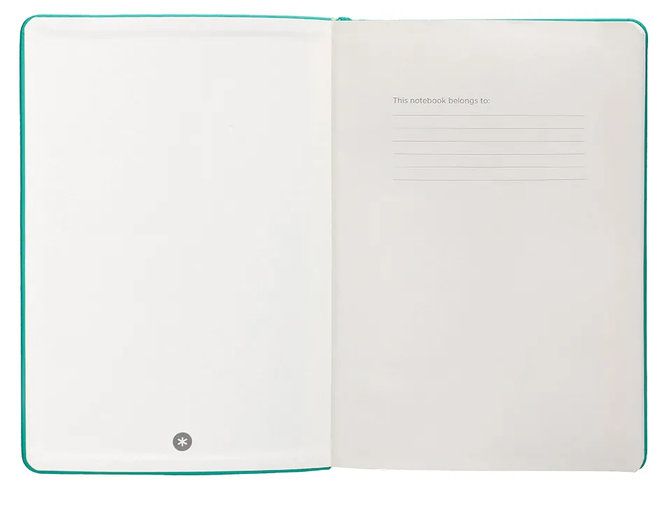 Carnet fermeture elastique antartik notes couverture rigide a5 ligne 100 feuilles 80gr fsc coloris turquoise