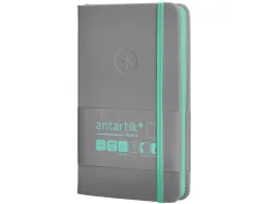 Carnet fermeture elastique turquoise antartik notes couverture rigide a6 papier uni ivoire 100 feuilles 80gr fsc gris