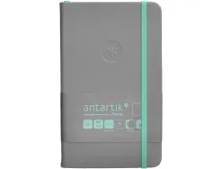 Carnet fermeture elastique turquoise antartik notes couverture rigide a6 papier uni ivoire 100 feuilles 80gr fsc gris