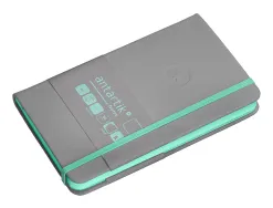 Carnet fermeture elastique turquoise antartik notes couverture rigide a6 papier uni ivoire 100 feuilles 80gr fsc gris
