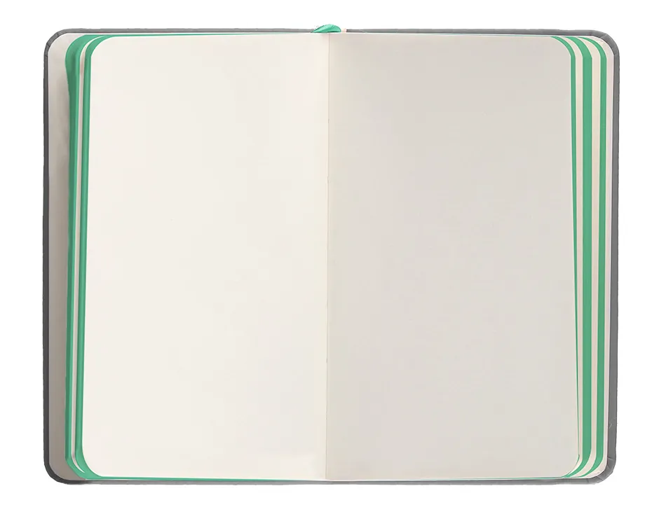 Carnet fermeture elastique turquoise antartik notes couverture rigide a6 papier uni ivoire 100 feuilles 80gr fsc gris