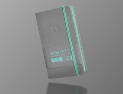 Carnet fermeture elastique turquoise antartik notes couverture rigide a6 papier uni ivoire 100 feuilles 80gr fsc gris