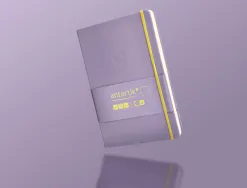Carnet fermeture elastique jaune antartik notes couverture rigide a5 papier uni ivoire 100 feuilles 80gr fsc lilas