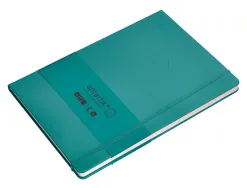 Carnet fermeture elastique antartik notes couverture rigide a4 ligne 100 feuilles 80gr fsc coloris vert paon