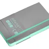 Carnet fermeture elastique vert menthe antartik notes couverture souple a6 ligne 100feuilles 80gr fsc coloris gris