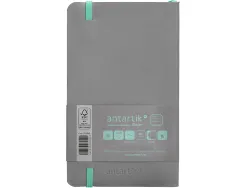 Carnet fermeture elastique vert menthe antartik notes couverture souple a6 ligne 100feuilles 80gr fsc coloris gris