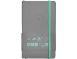 Carnet fermeture elastique vert menthe antartik notes couverture souple a6 ligne 100feuilles 80gr fsc coloris gris