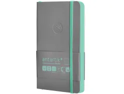 Carnet fermeture elastique vert menthe antartik notes couverture souple a6 ligne 100feuilles 80gr fsc coloris gris