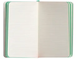 Carnet fermeture elastique vert menthe antartik notes couverture souple a6 ligne 100feuilles 80gr fsc coloris gris