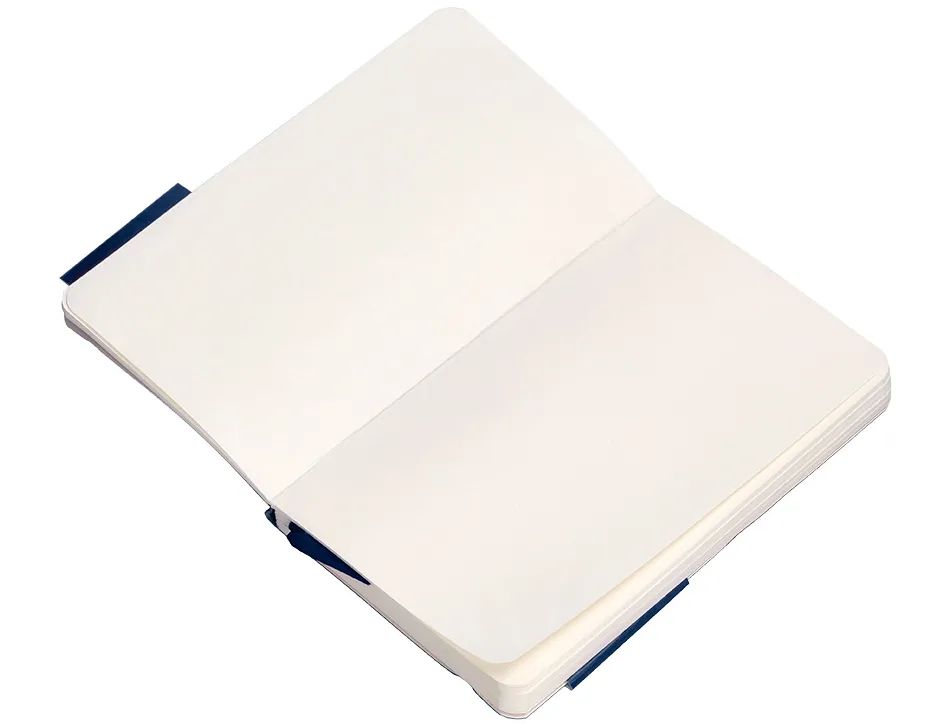 Carnet fermeture elastique antartik notes couverture souple a6 papier uni ivoire 100 feuilles 80gr fsc bleu marine