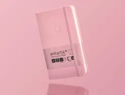 Carnet fermeture elastique antartik notes couverture rigide a6 ligne 100 feuilles 80gr fsc coloris rose pastel