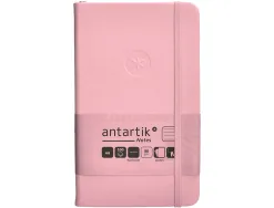 Carnet fermeture elastique antartik notes couverture rigide a6 ligne 100 feuilles 80gr fsc coloris rose pastel