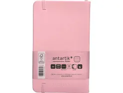 Carnet fermeture elastique antartik notes couverture rigide a6 ligne 100 feuilles 80gr fsc coloris rose pastel
