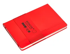 Carnet fermeture elastique antartik notes couverture rigide a5 papier uni ivoire 100 feuilles 80gr fsc coloris rouge